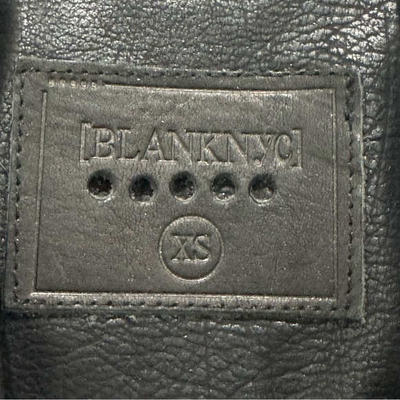 Blank NYC Black Studded Moto Biker Jacket Size XS Vegan Leather - Picture 4 of 10